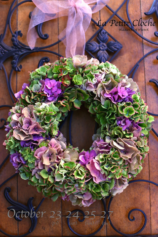 紫陽花のリース　お申し込み受付中です。